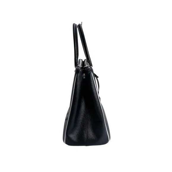 Prada 1 Ba274 2-Way Bag Saffiano Tote Bag Black - Picture 4 of 15